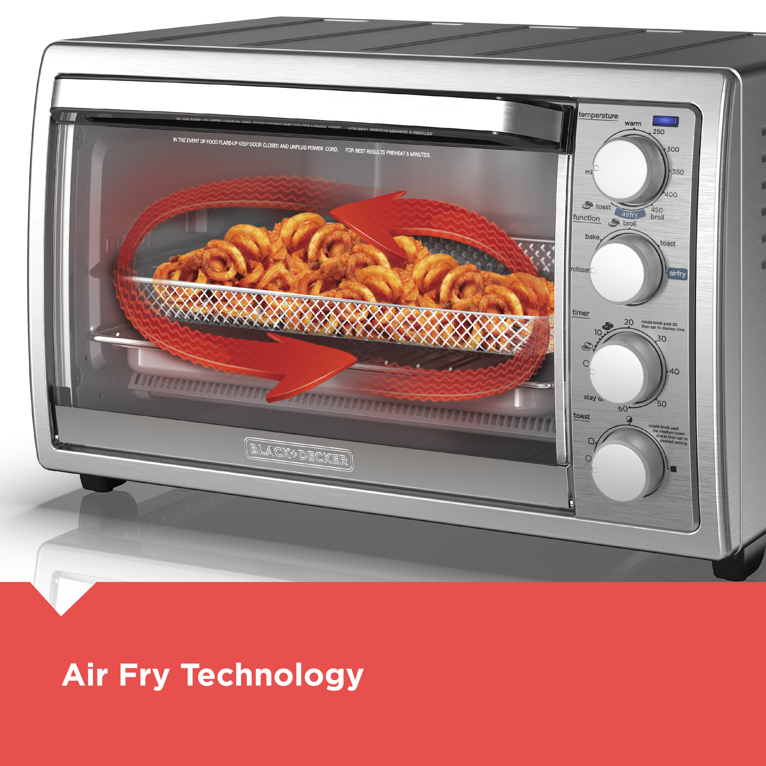 Crisp N Bake Air Fry Toaster Oven with Rotisserie